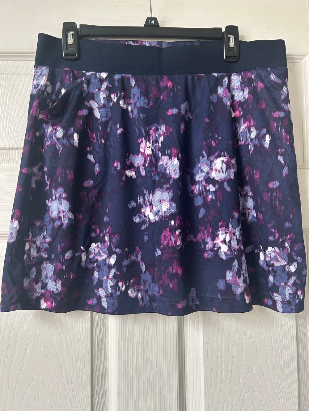 Callaway Navy Floral Print Skater Skirt